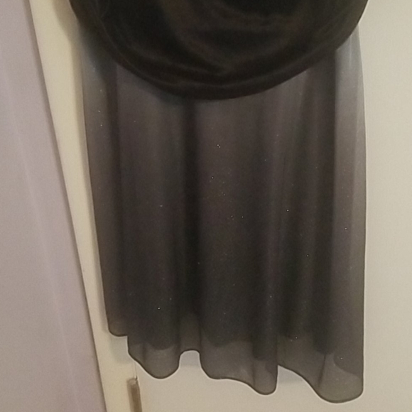 R&M Richard's Blue/Black Party Dress Size 16W - Picture 3 of 5